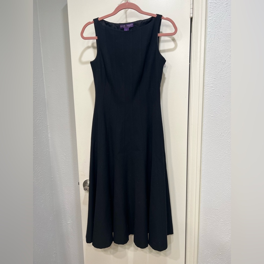 Ralph Lauren Purple Label Black Classic Midi Dress